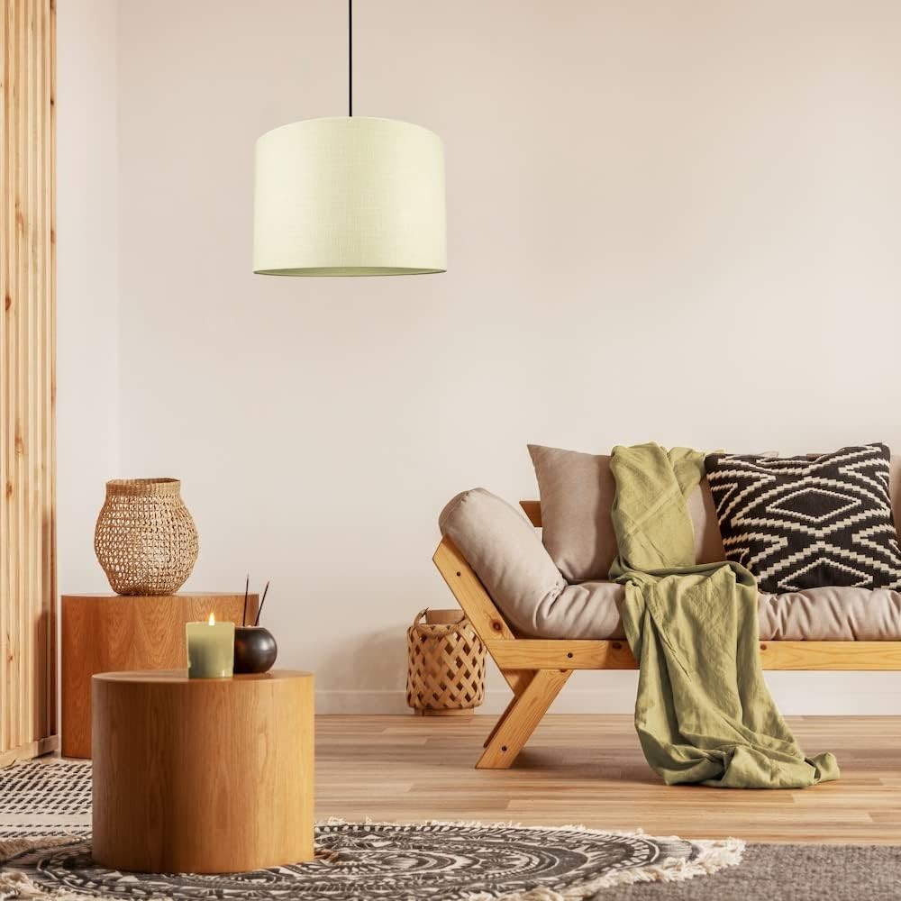 Cream Linen Drum Lampshade 40cm Table Floor Pendant Light Shade