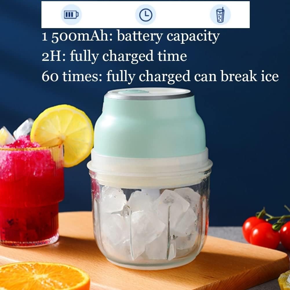 Portable USB Electric Ice Crusher & Food Chopper | Slush Snow Cone Maker