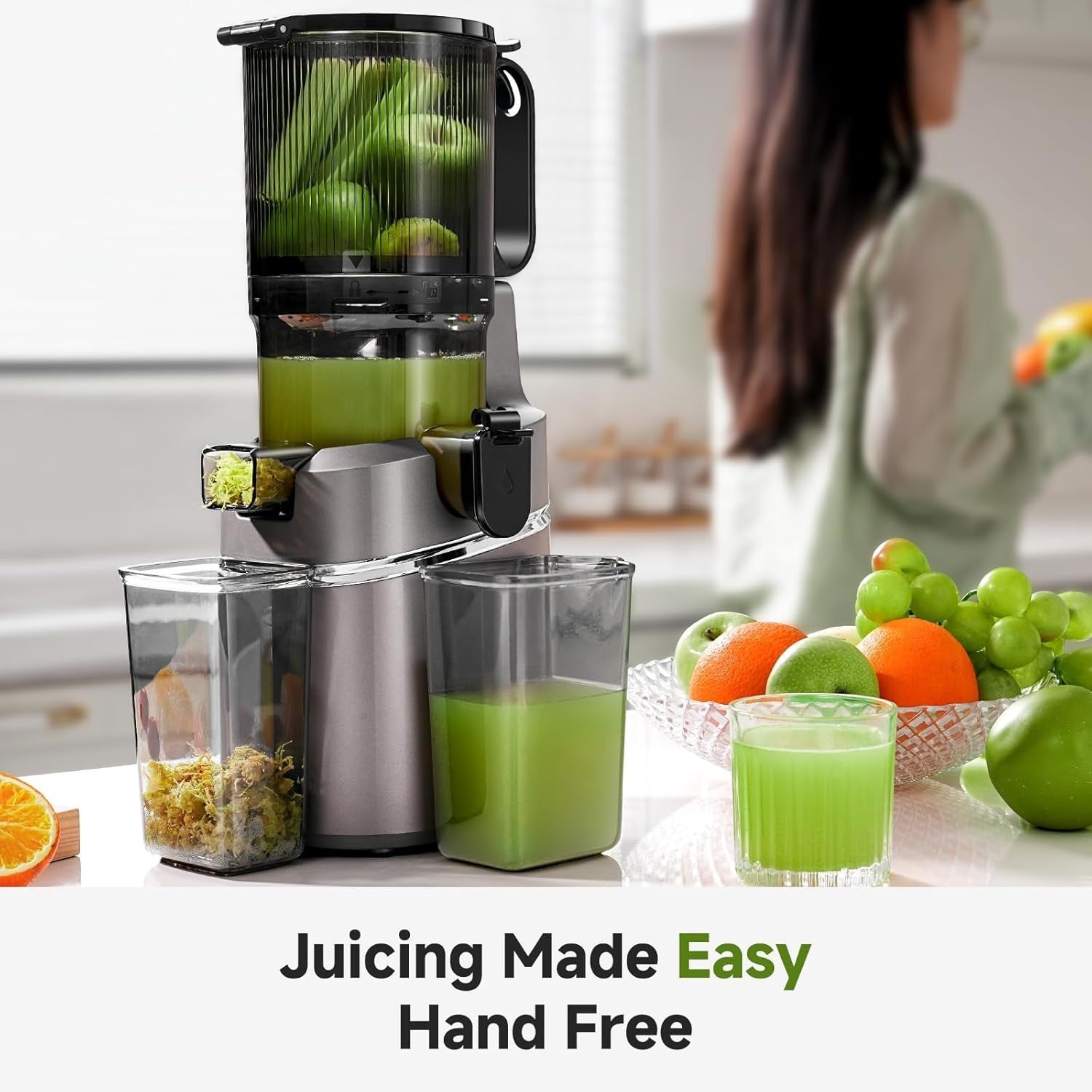 Cold Press Juicer 145mm Wide Feed Opening 250W Auto Feed Triple Filter