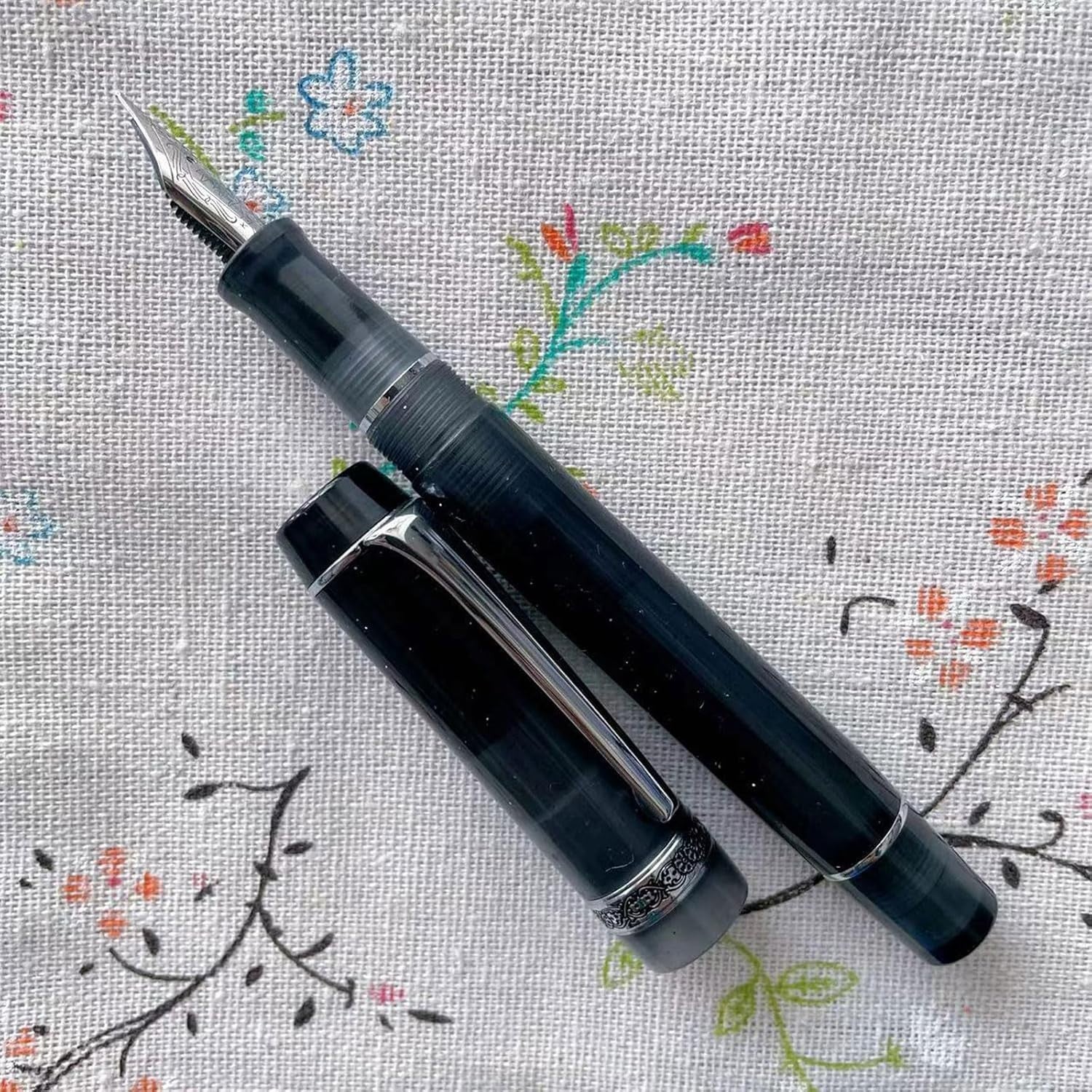 Elegant Cherry Blossom Rose Acrylic Pen Smooth Writing Professional Use