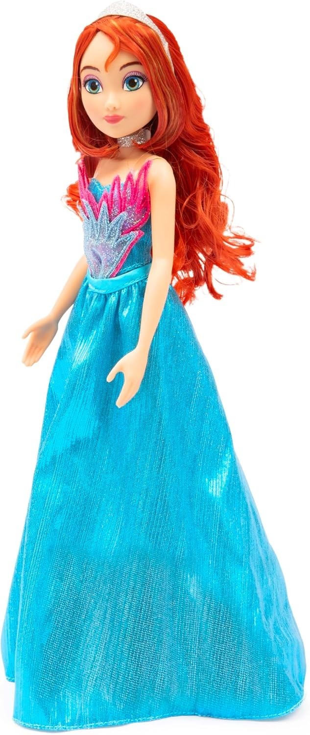 Fairy Ball Fashion Doll Sparkling Blue Gown Tiara Articulated Toy