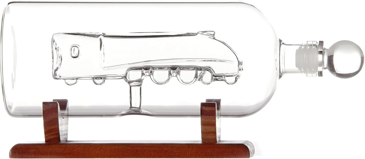 Train Whiskey Decanter 750ml Glass Display Bottle Unique Bar Gift