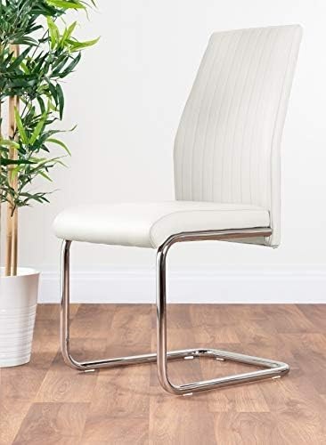 Modern Grey/White Glass Dining Table + 6 White Chairs 160x90x76cm