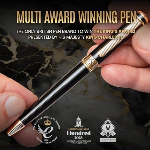 Luxury Black Gold Ballpoint Pen ✨ Smooth Refillable Executive Writing Tool