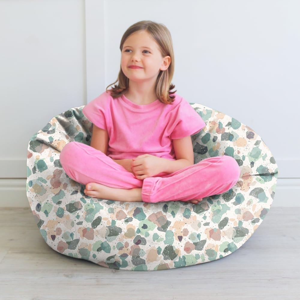 Kids Bean Bag Chair with Filling – Soft, Machine Washable, Durable Playroom Seat