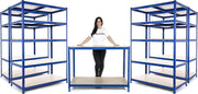 Garage Starter Kit 4 Shelving Bays 1800x1200x450mm + Workbench Heavy Duty