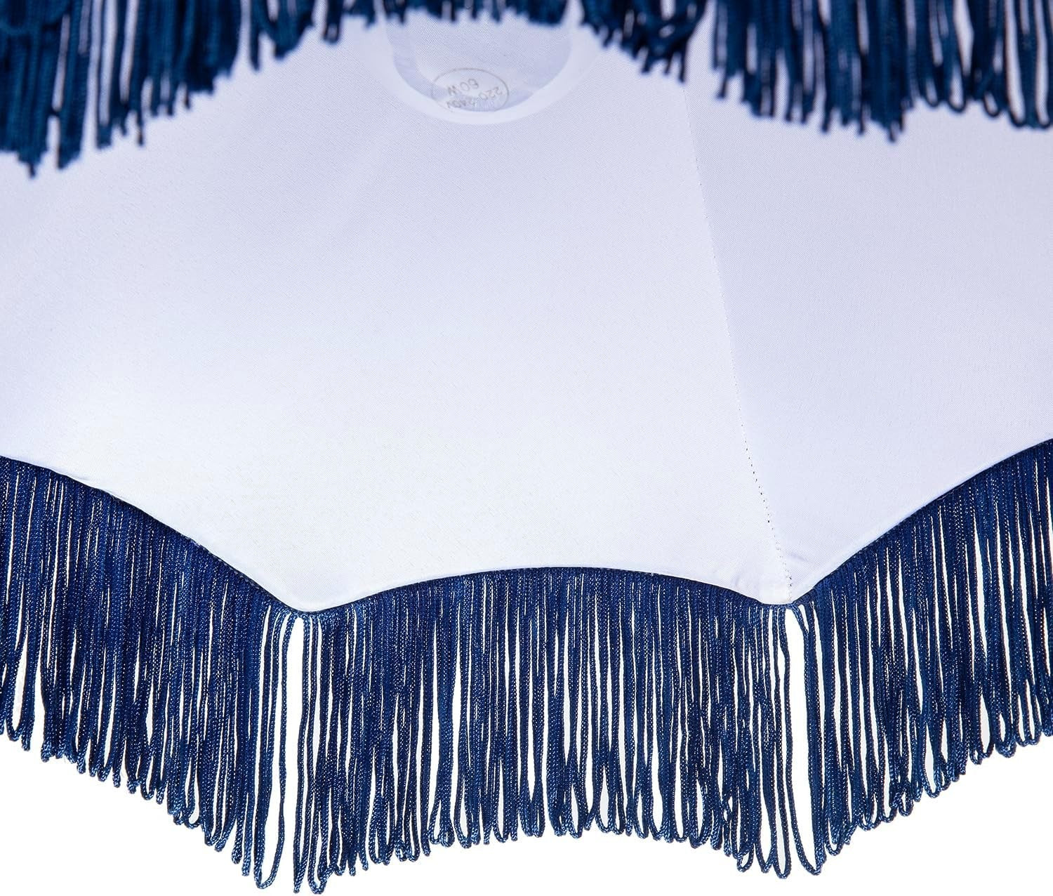 Victorian Empire Lampshade Midnight Blue Floral Tassels Pendant Table Lamp