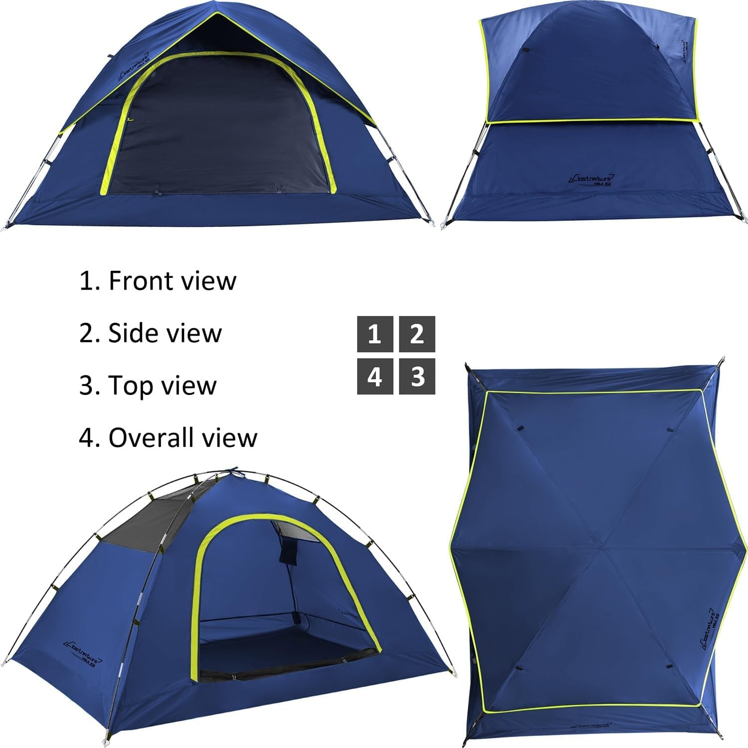 Clostnature 2-Person Waterproof Camping Tent Lightweight Dome