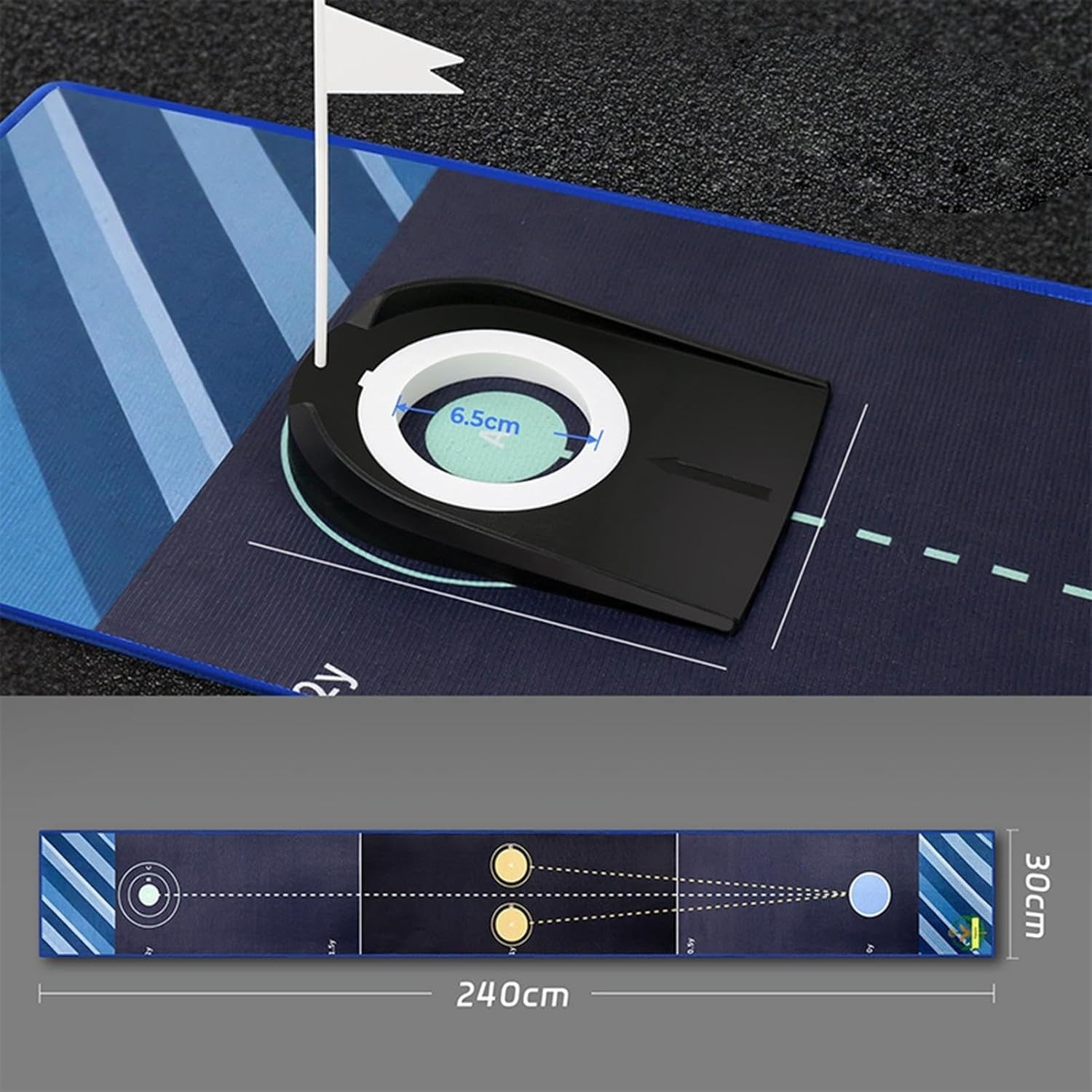 Golf Putting Mat Indoor Training Portable Alignment Non Slip Practice Game\