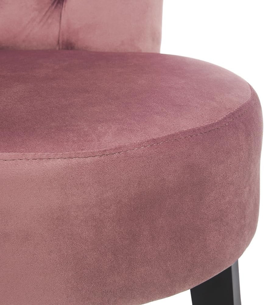 Grey High-Back Vanity Chair with Linen Fabric & Solid Wood Legs – 40×40×69cm