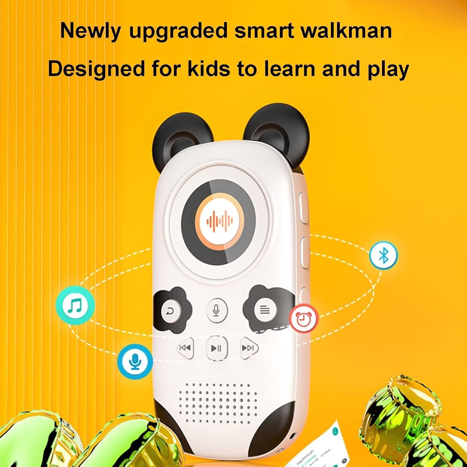 Bluetooth 5.0 16GB Portable MP3 Player with FM Radio & Pedometer