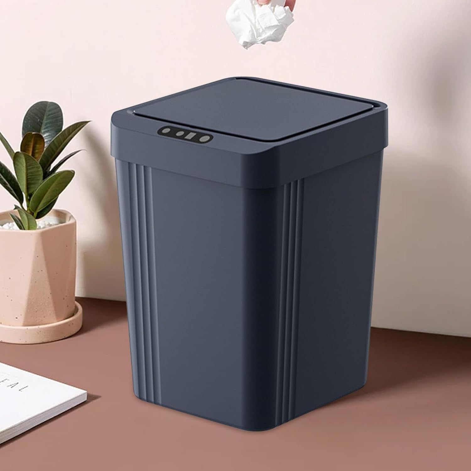 13L Touchless Kitchen Bin Motion Sensor Smart Trash Can Blue
