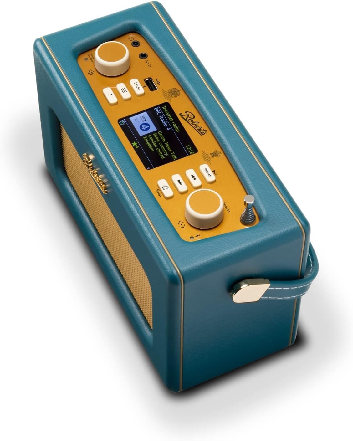 Portable FM/DAB/DAB+ Internet Radio with Bluetooth & Wi-Fi Teal Blue