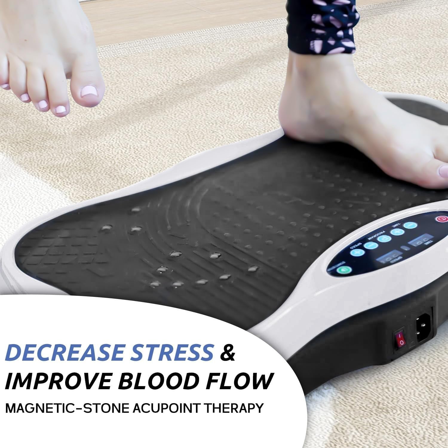 Whole Body Vibration Plate Exercise Machine w Handles 120 Speeds