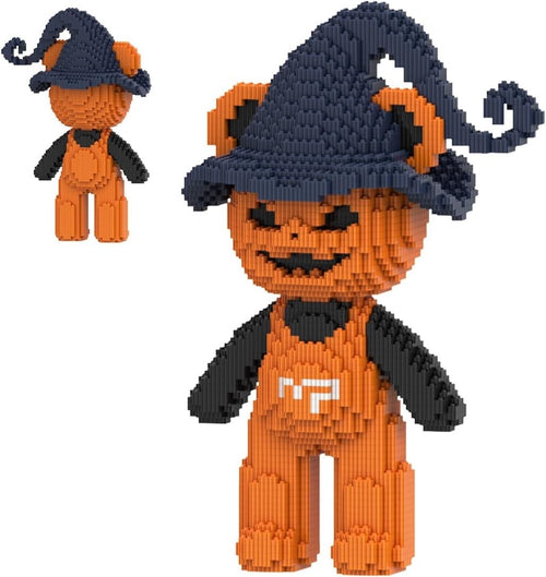 Halloween Pumpkin Bear Micro Brick Set 2715pcs | Spooky Decor Gift Toy