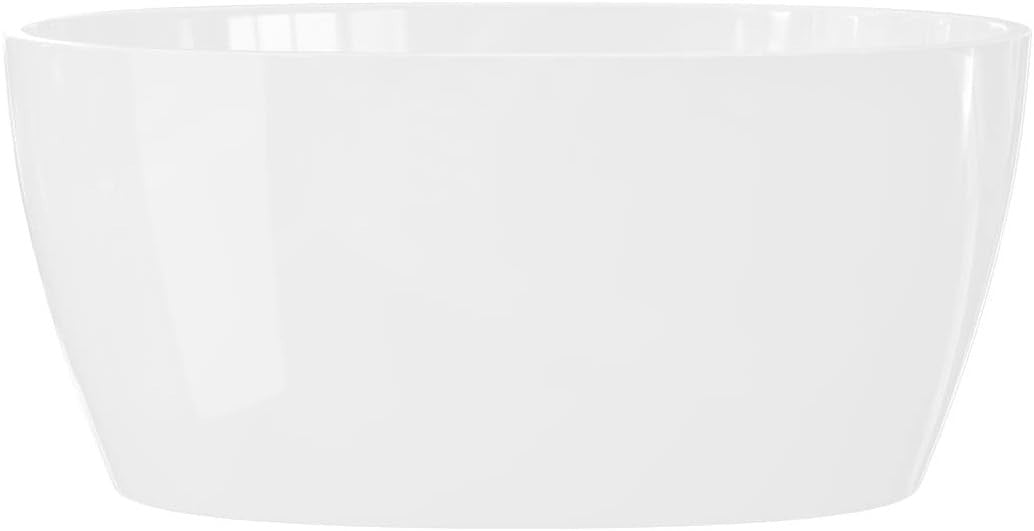 1300x715mm Small Freestanding Double Ended Bath White Acrylic Oval Tub