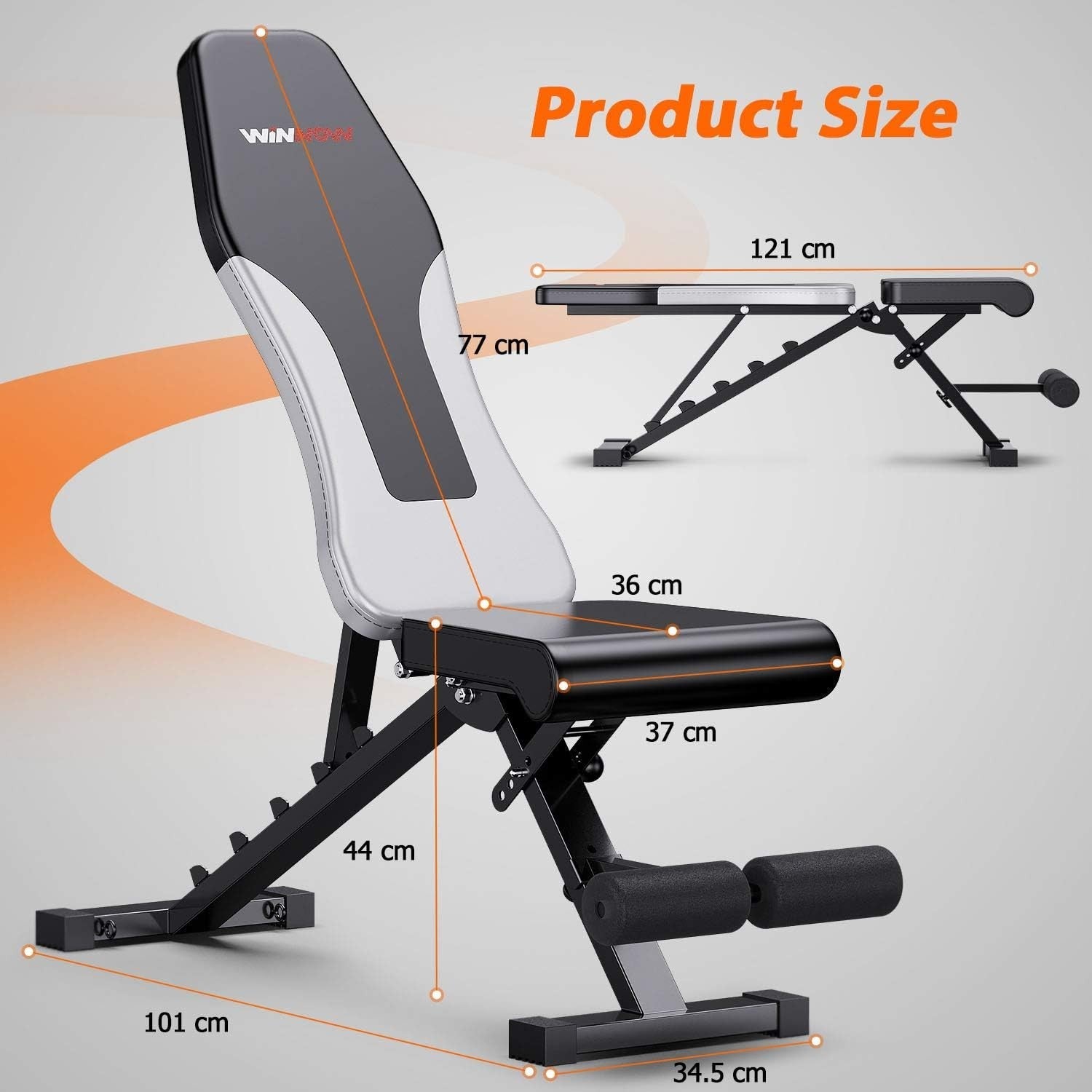 Adjustable Foldable Weight Bench Incline Decline Flat Home Gym