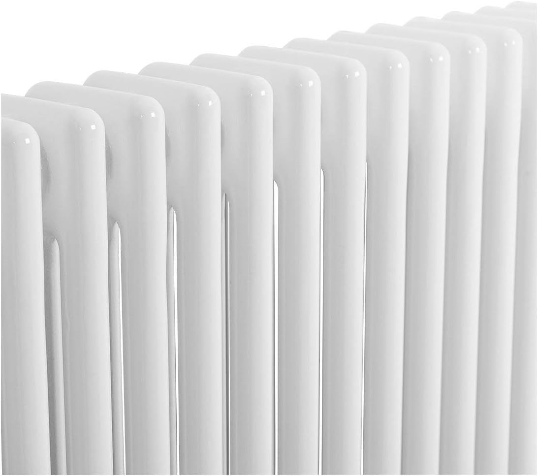 White Triple Column Horizontal Radiator 600x1460mm High Heat Output