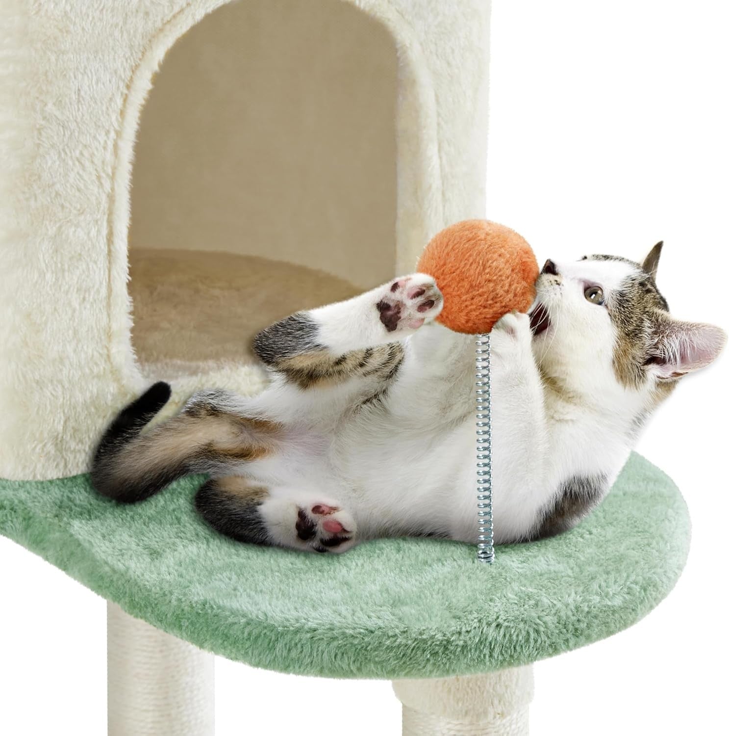 Cat Tree 165cm Tall Tower With Condo Scratching Posts Perches & Hanging Toys