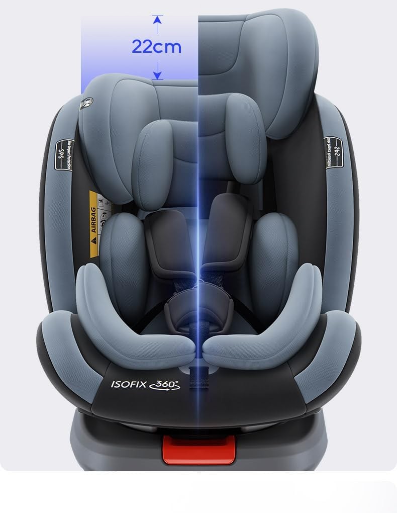 360 Rotating ISOFIX Baby Car Seat 0–12 Years Adjustable Headrest R129