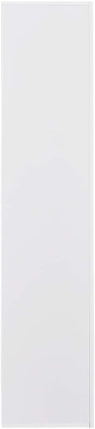 Tall Display Cabinet RGB Glass Shelves White Unit 165cm Cupboard Storage