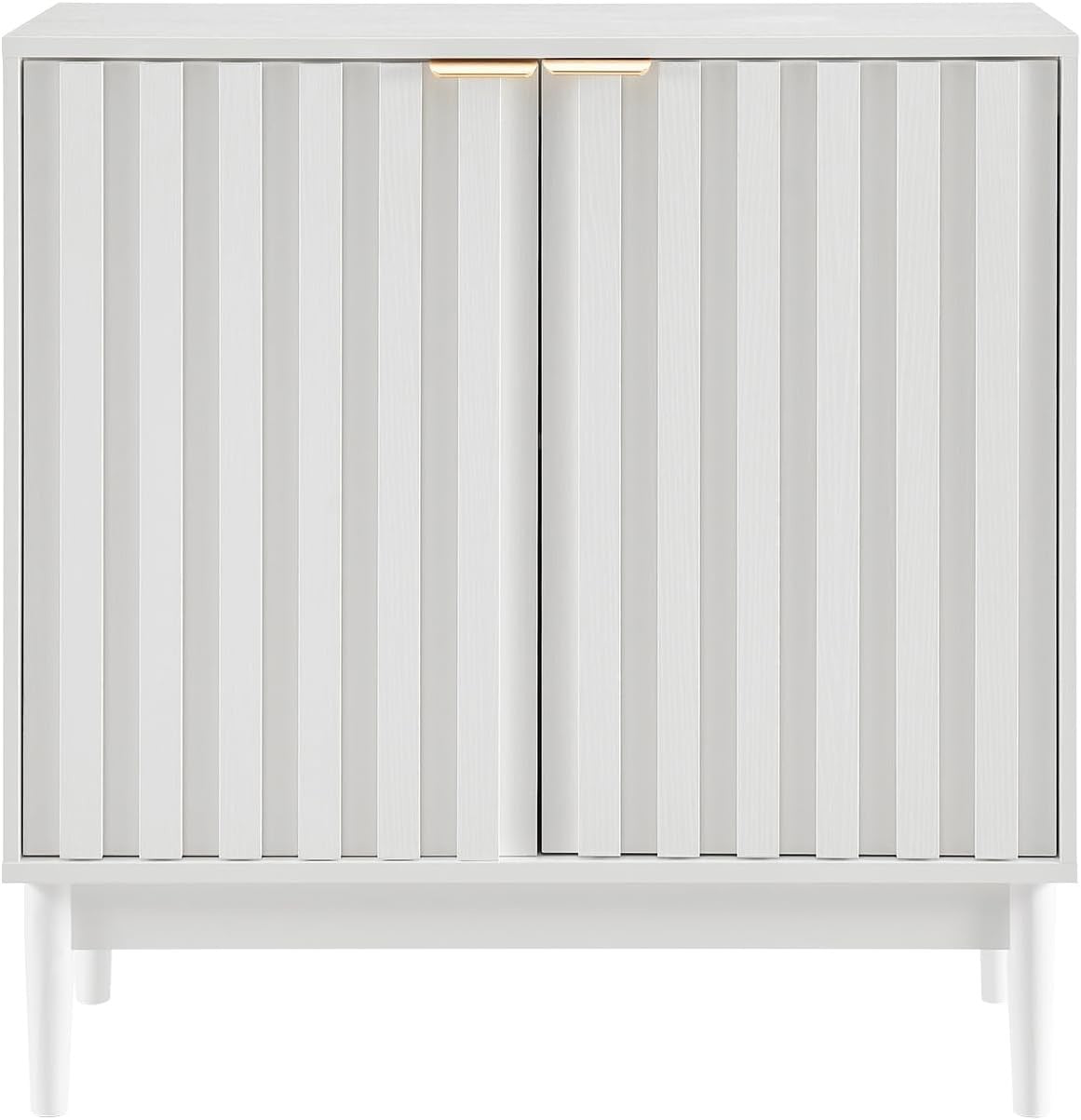 Fluted Sideboard Cabinet 2 Doors Adjustable Shelf Storage Modern Console