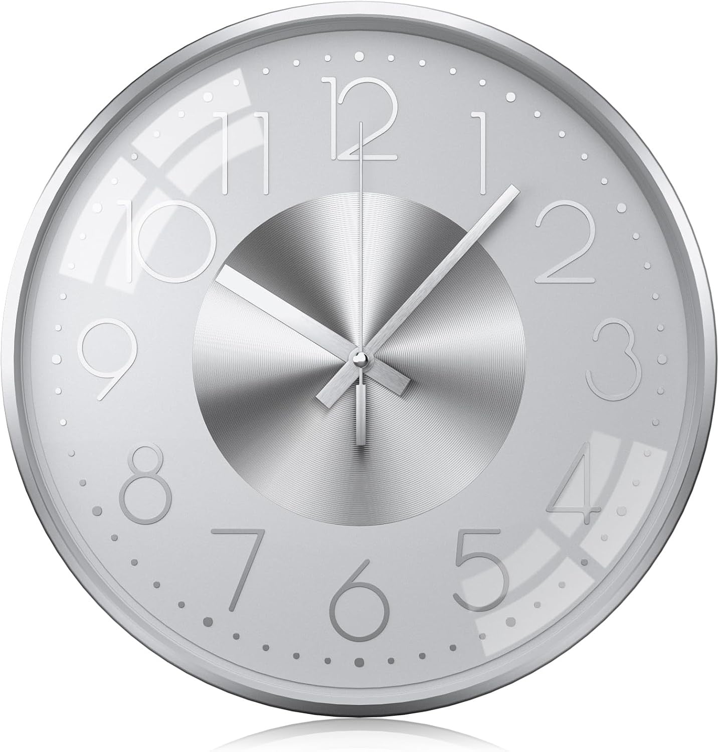 Modern Silent Wall Clock 30cm Large Number Metal Design Home Office Kitchen Deco