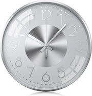 Modern Silent Wall Clock 30cm Large Number Metal Design Home Office Kitchen Deco