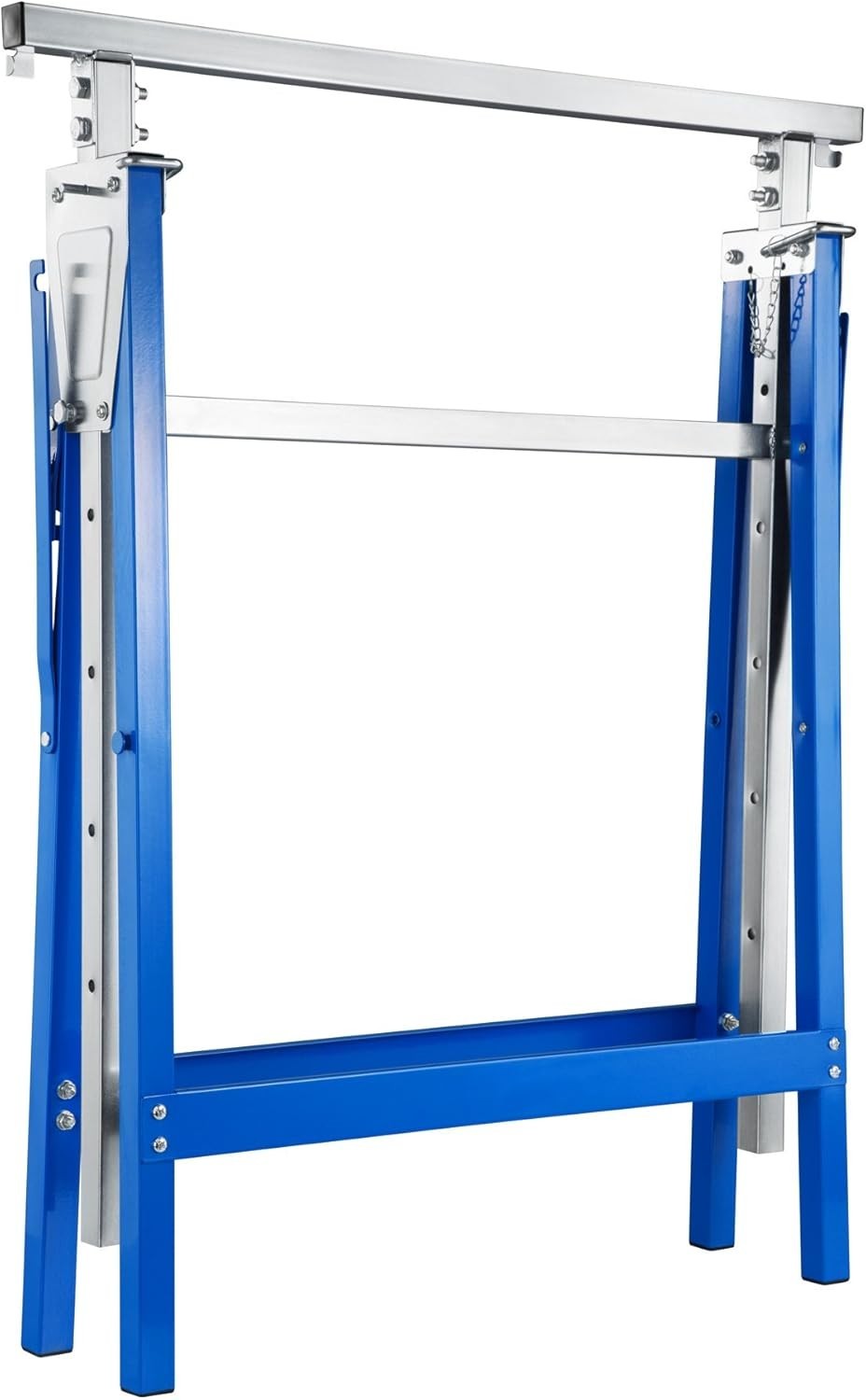 2 Telescopic Trestles Adjustable 79.5–130cm Folding Sawhorses 220kg Each