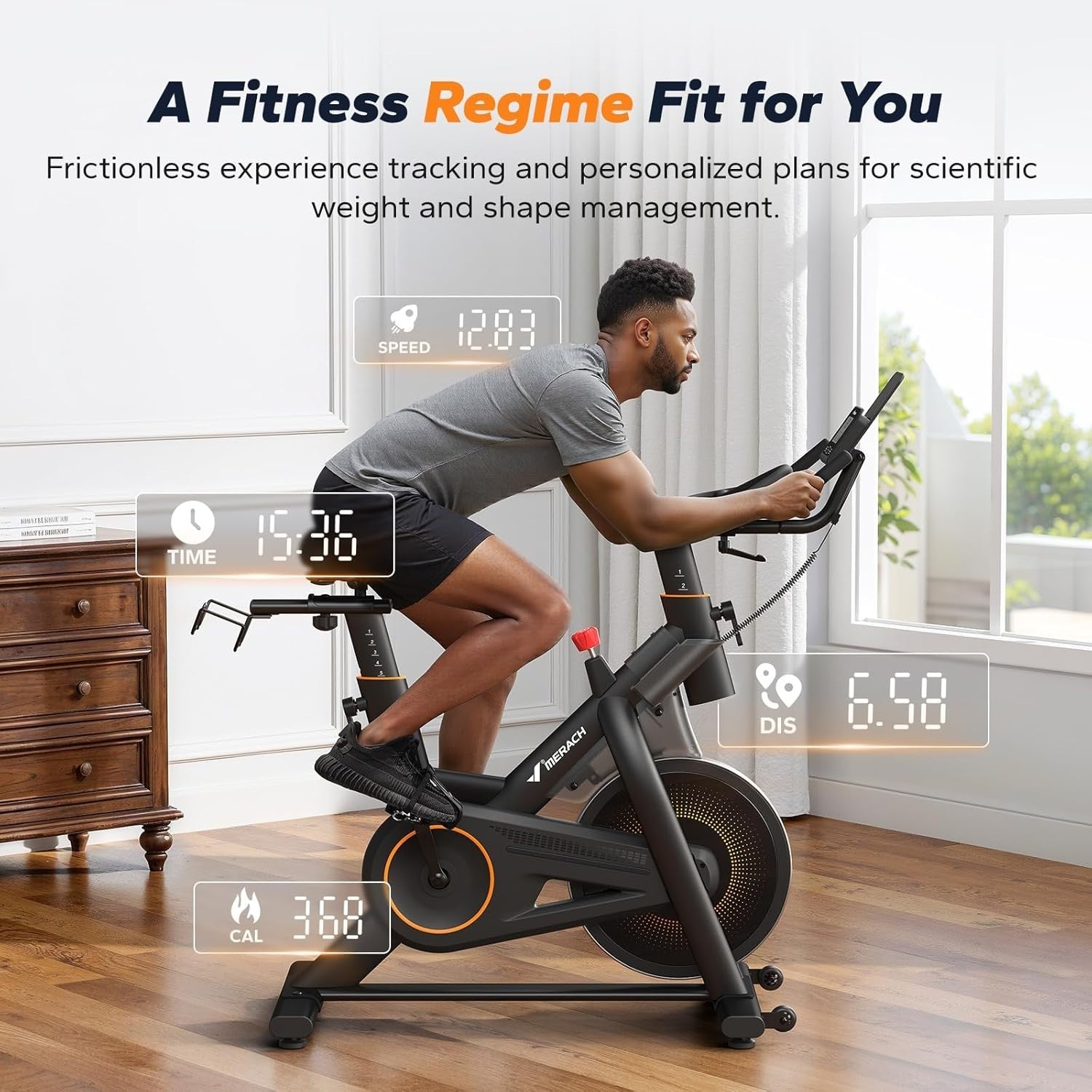 Heavy-Duty Magnetic Spin Bike w/ 40lb Flywheel, App Sync & 350lb Capacity