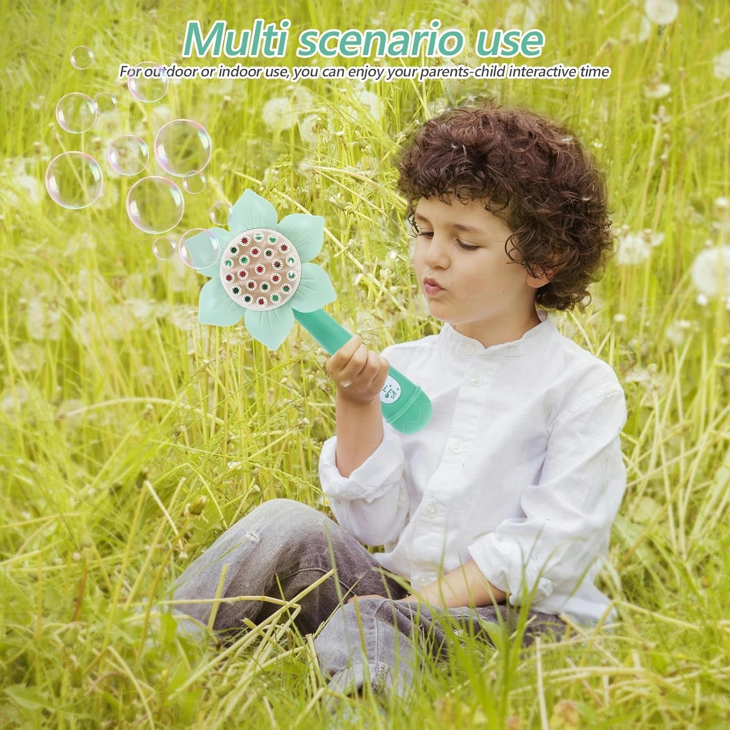 Sunflower Bubble Machine Portable Electric Bubble Blower Kids Toy