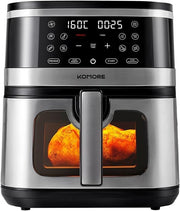 8L 1700W Digital Air Fryer With Window 9in1 Touchscreen Extra Crisp