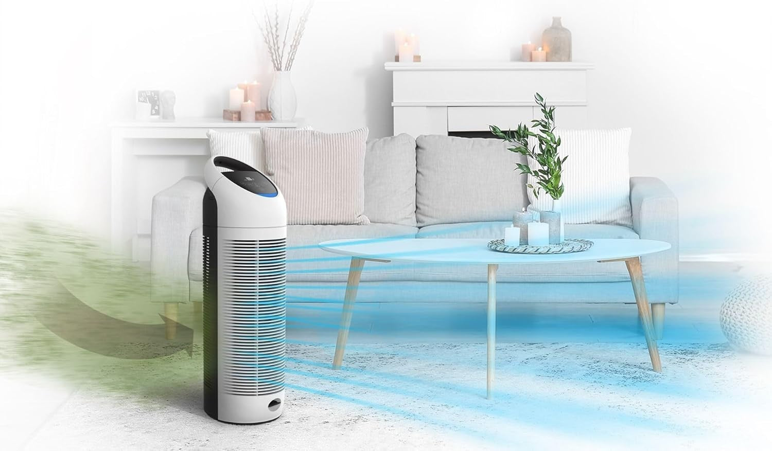 HEPA H13 Air Purifier 5 Stage UV-C Ionizer Auto Mode Odor Smoke