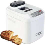 12-in-1 Bread Maker 2lb Gluten-Free Auto Nut Dispenser Non-Stick White