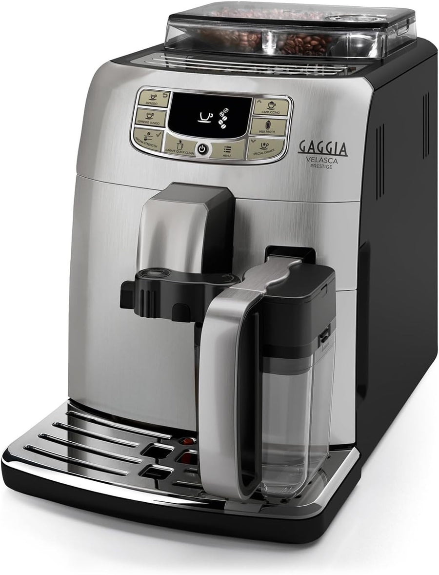Automatic Bean-to-Cup Coffee Machine 1800W Milk Frother 9.4kg Silver