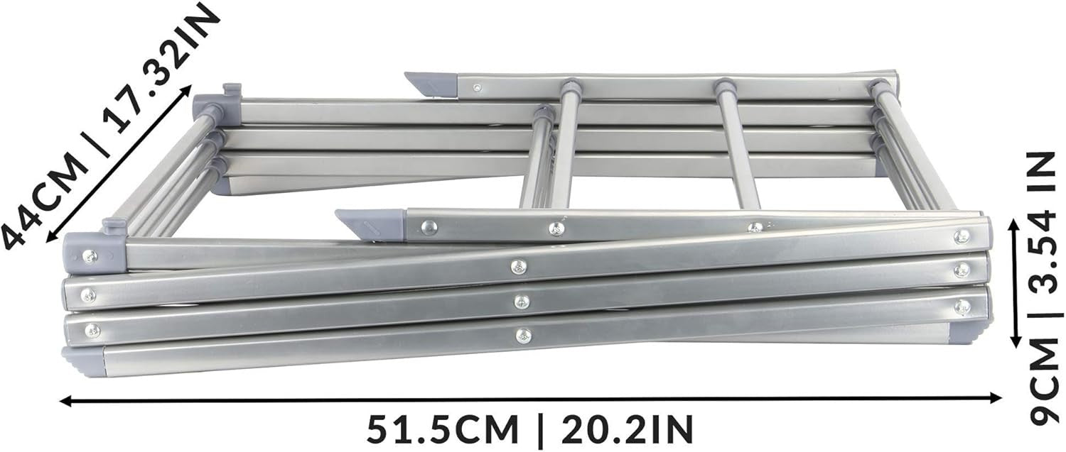 Expandable Folding Clothes Airer 3 Tier Drying Rack 7.5m Space Saving