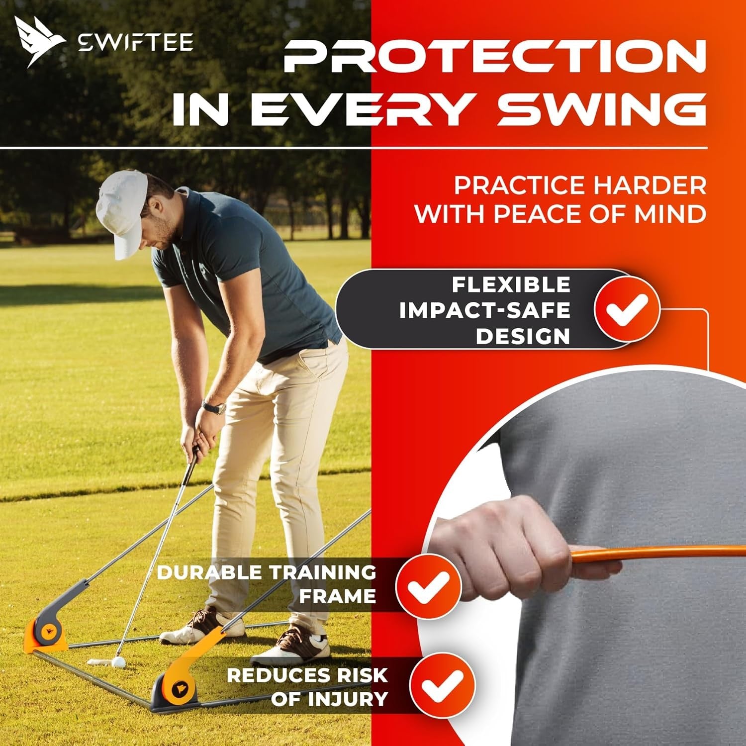 Golf Alignment Trainer Adjustable Swing Plane & Putting Aid