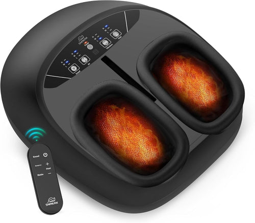 Shiatsu Foot Massager with Heat, Compression, Vibration & Remote Control
