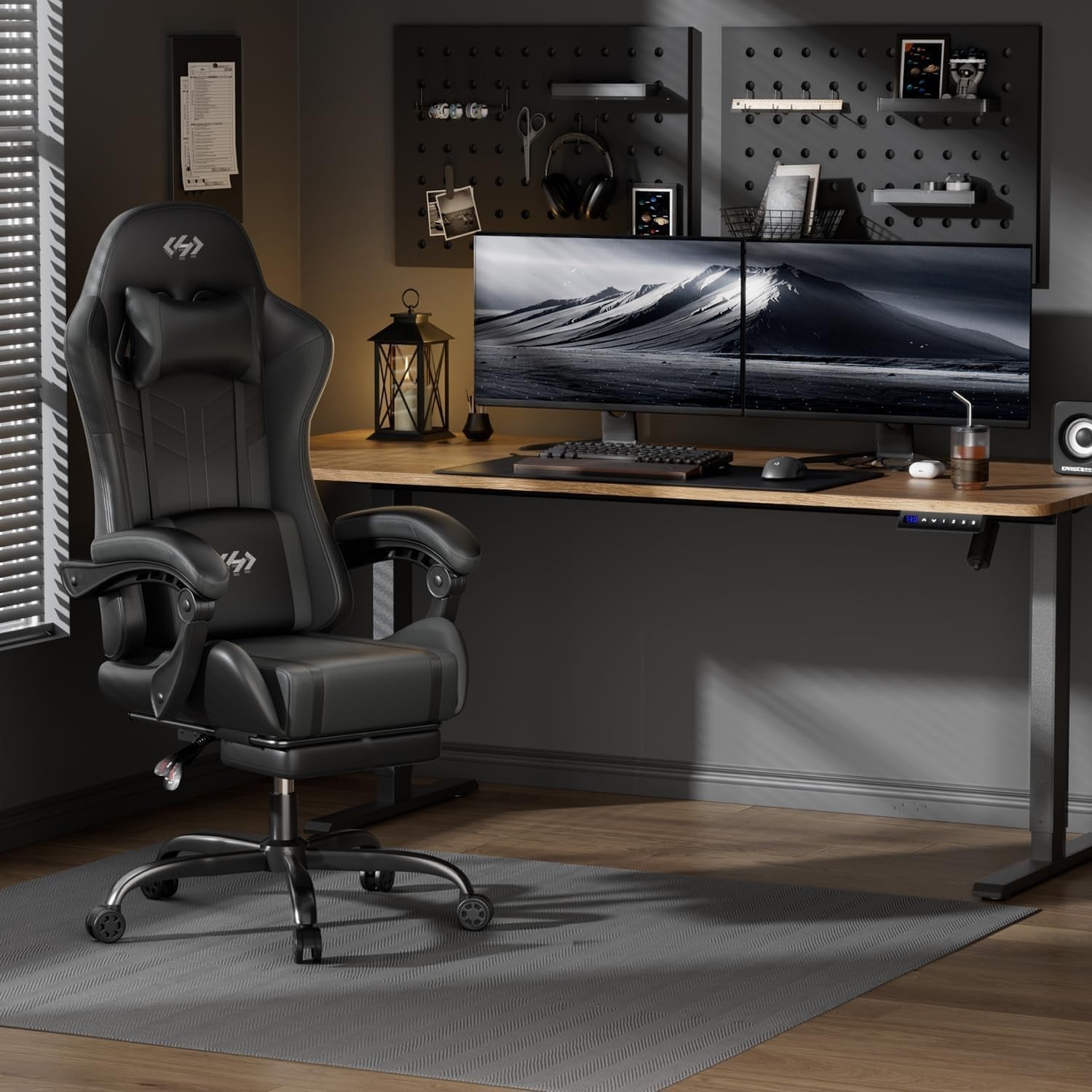 Massage Gaming Chair Recliner w/ Footrest Ergonomic Lumbar PC