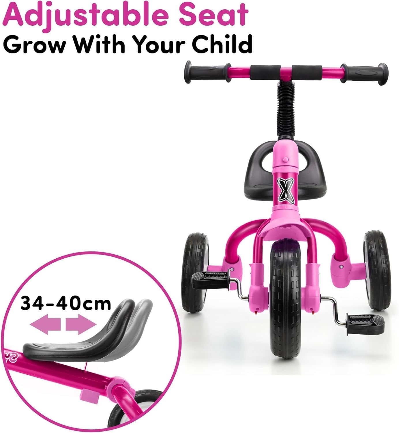 5 in 1 Foldable Kids Trike Balance Bike Adjustable Age 2-5 Years