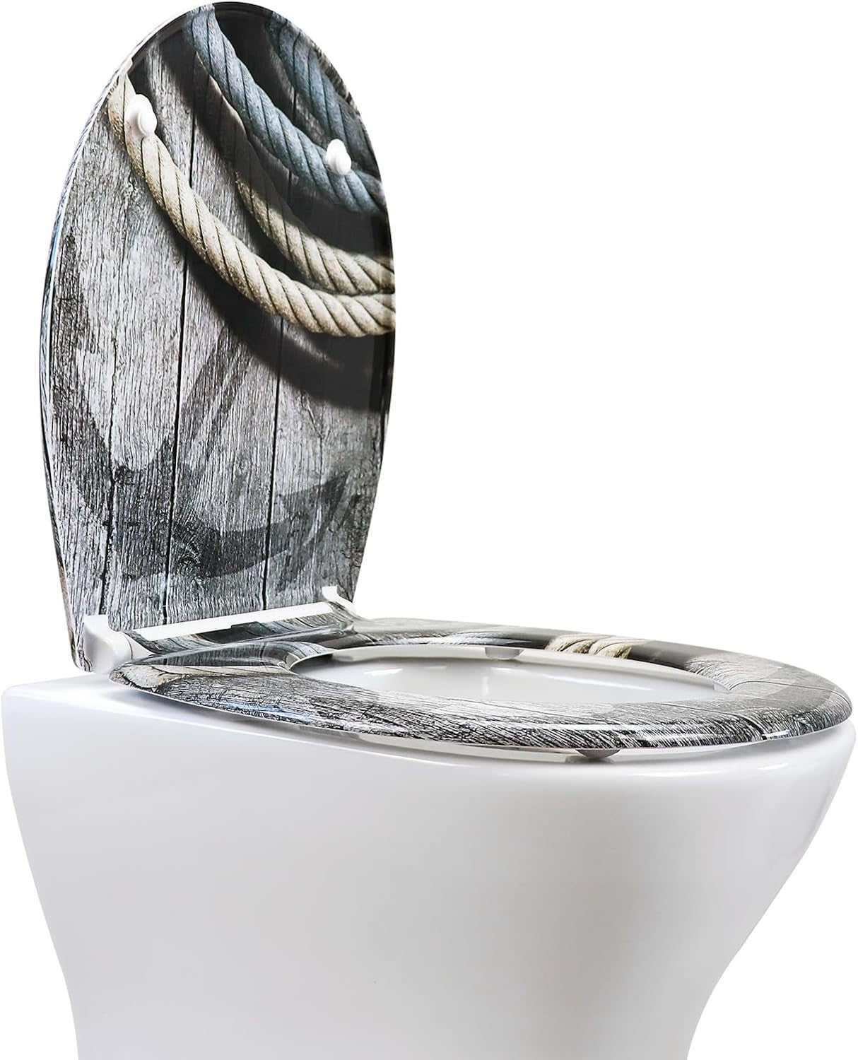 Duroplast Toilet Seat Soft Close Top Fix Colourful Patterns 45x37cm