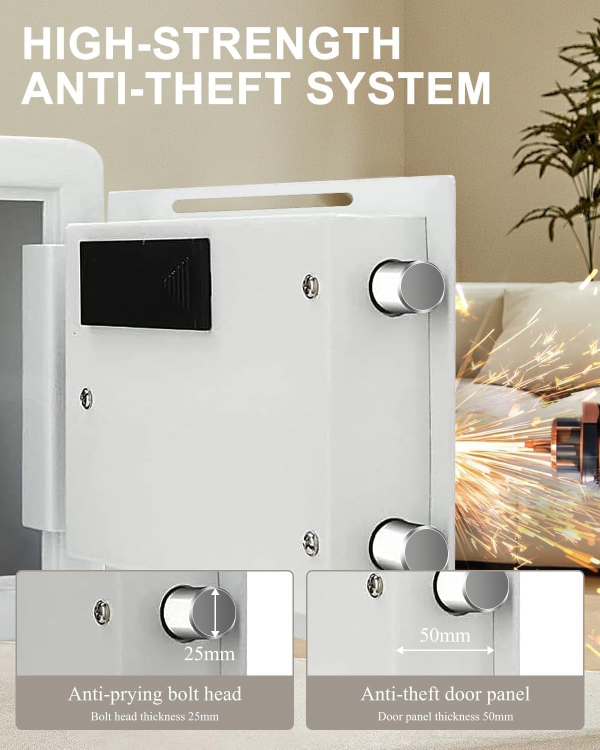 34L Drop Slot Safe Box Digital Keypad Cash Deposit Security Safe