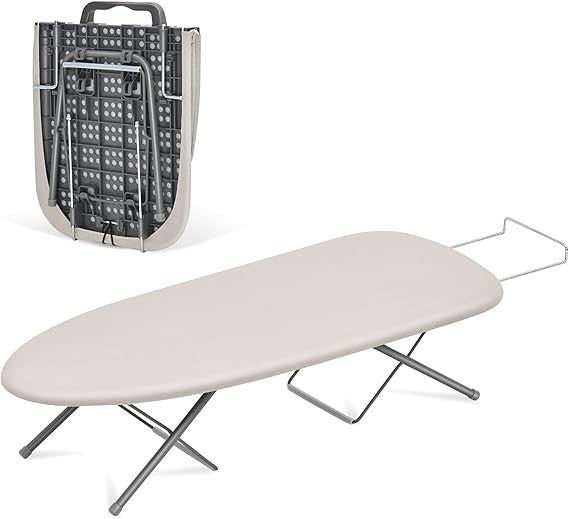 Foldable Tabletop Ironing Board with Iron Holder Non Slip Compact Portable