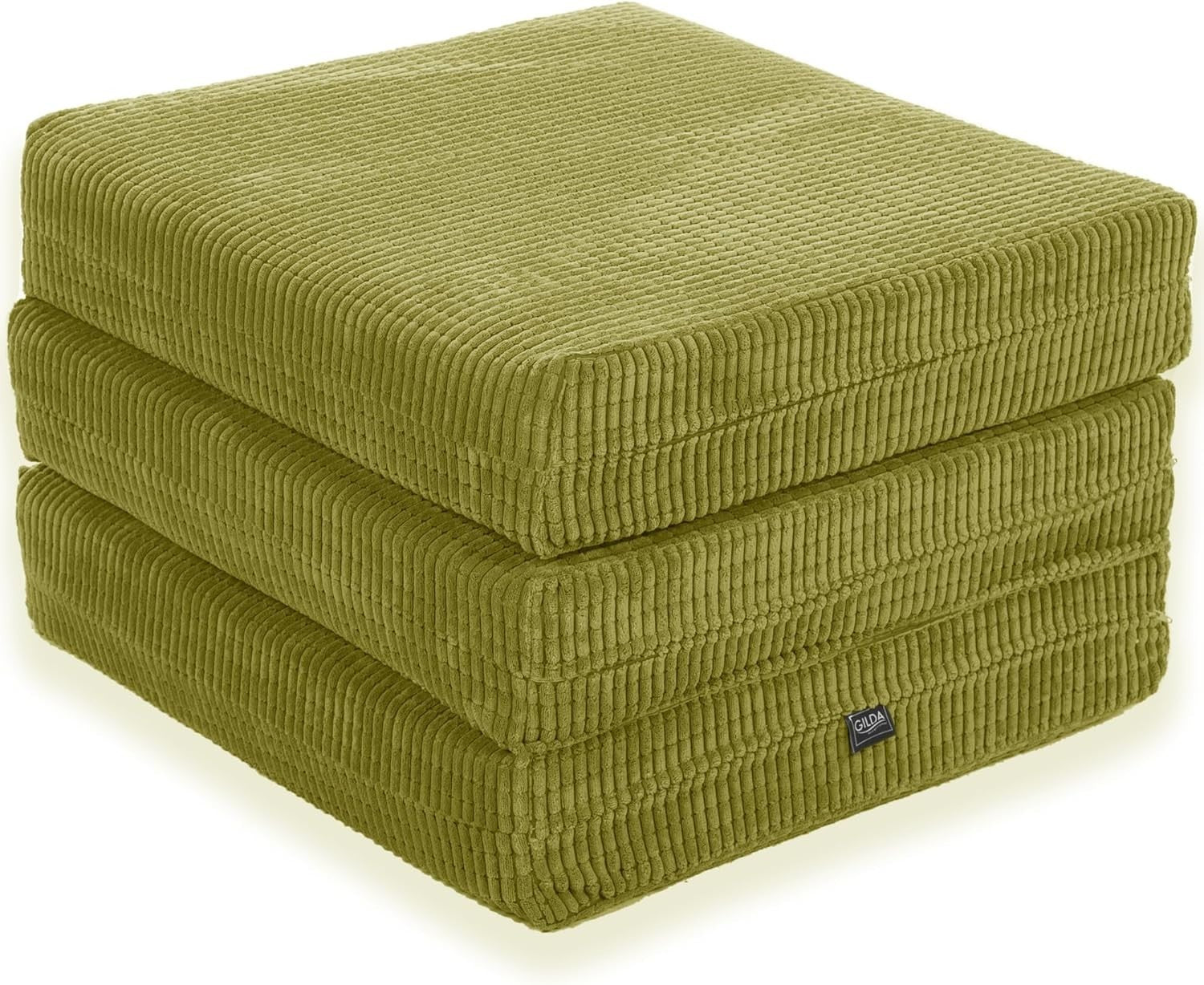 Z Bed Chair Futon Mattress Lime Fold Out Single Sofa Bed Footstool Seat