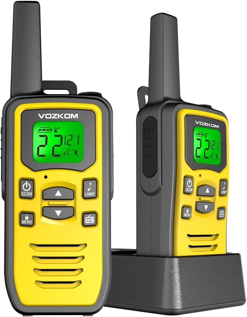 Long Range Walkie Talkies 36 Channel VOX Rechargeable FM Radio 2 Pack
