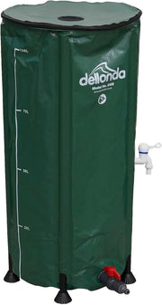 100L Collapsible PVC Garden Water Butt with Zipped Lid & Tap