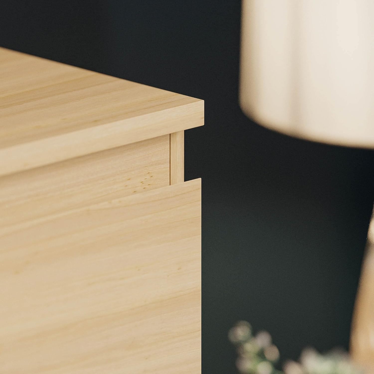 Modern 4 Drawer Chest Pine Wood Storage Unit – Slim Bedroom Dresser