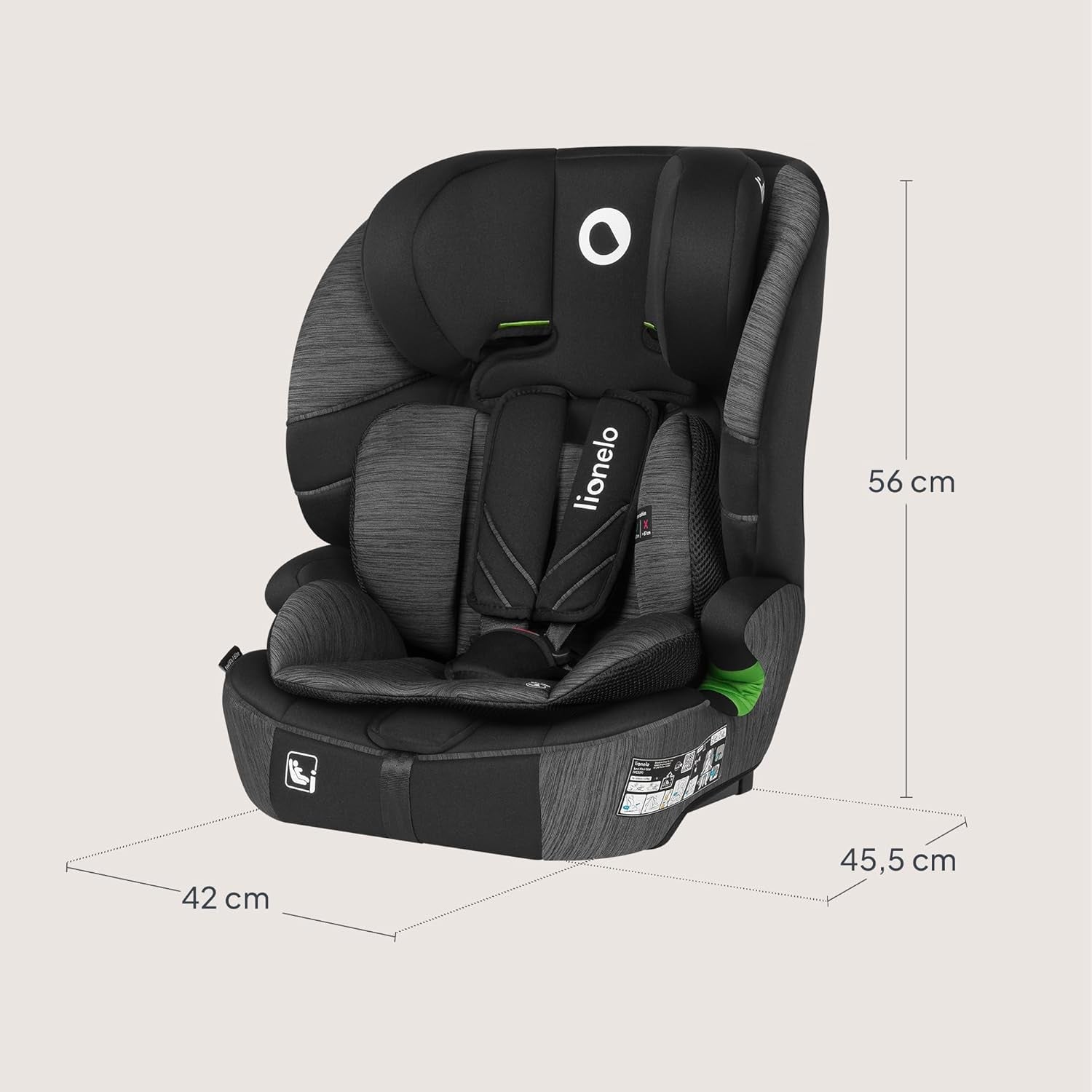 ISOFIX Child Car 12 Months–12 Years Side Impact Adjustable Headrest