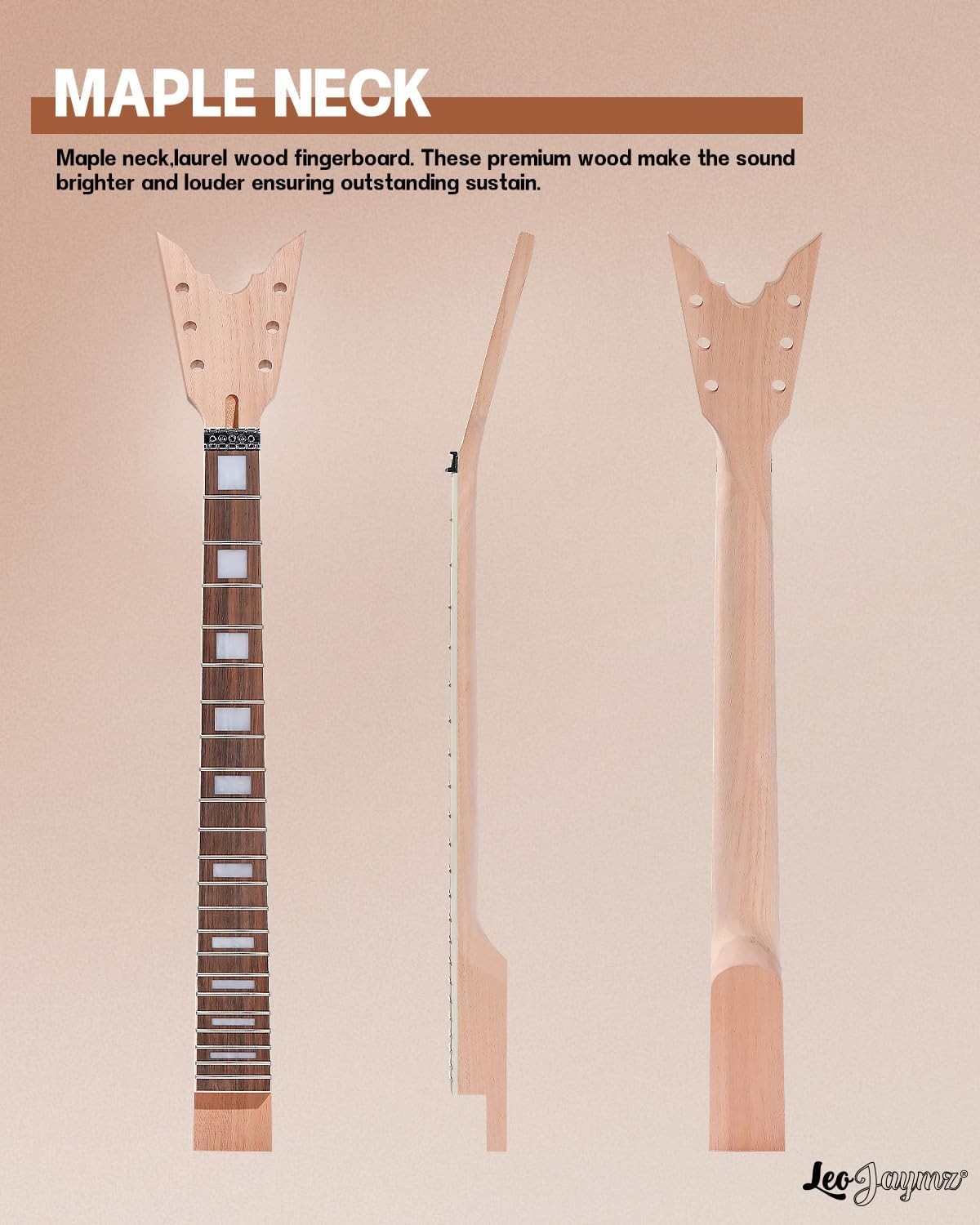 DIY Electric Guitar Kit Mahogany Body Laurel Fretboard Full Set
