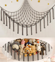 Toy Hammock for Stuffed Animals – Cotton Storage Net for Kids Room Decor